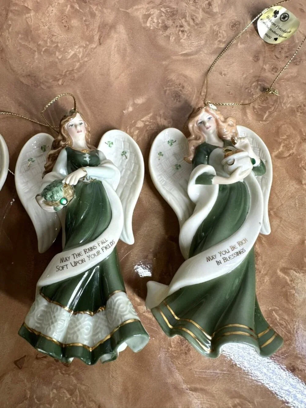 The Bradford Editions Heavenly Irish Blessings Angel Ornament Collection Set